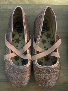 LIVIE & LUCA Girls' Glitter Mary Jane Shoes - Pink
